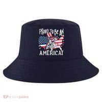 Proud To Be an Americat Cat Cool Comfort Performance Bucket Hat