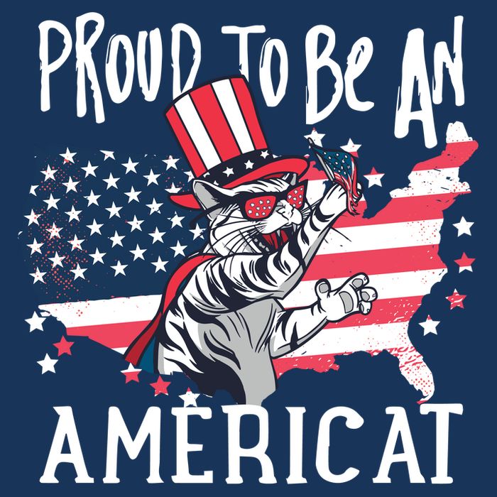 Proud To Be an Americat Cat Performance Shirt