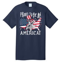 Proud To Be an Americat Cat Tall T-Shirt