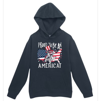 Proud To Be an Americat Cat Urban Pullover Hoodie