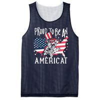 Proud To Be an Americat Cat Mesh Reversible Basketball Jersey Tank