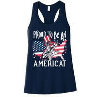 Proud To Be an Americat Cat Womens Tank Top