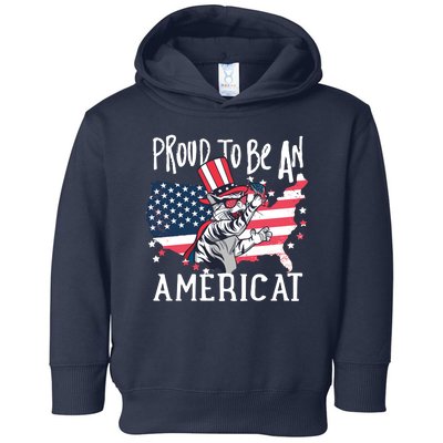 Proud To Be an Americat Cat Toddler Hoodie