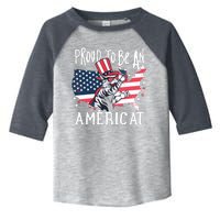 Proud To Be an Americat Cat Toddler Fine Jersey T-Shirt