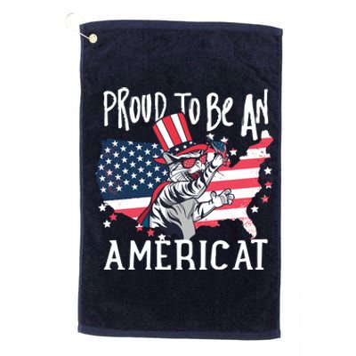 Proud To Be an Americat Cat Platinum Collection Golf Towel