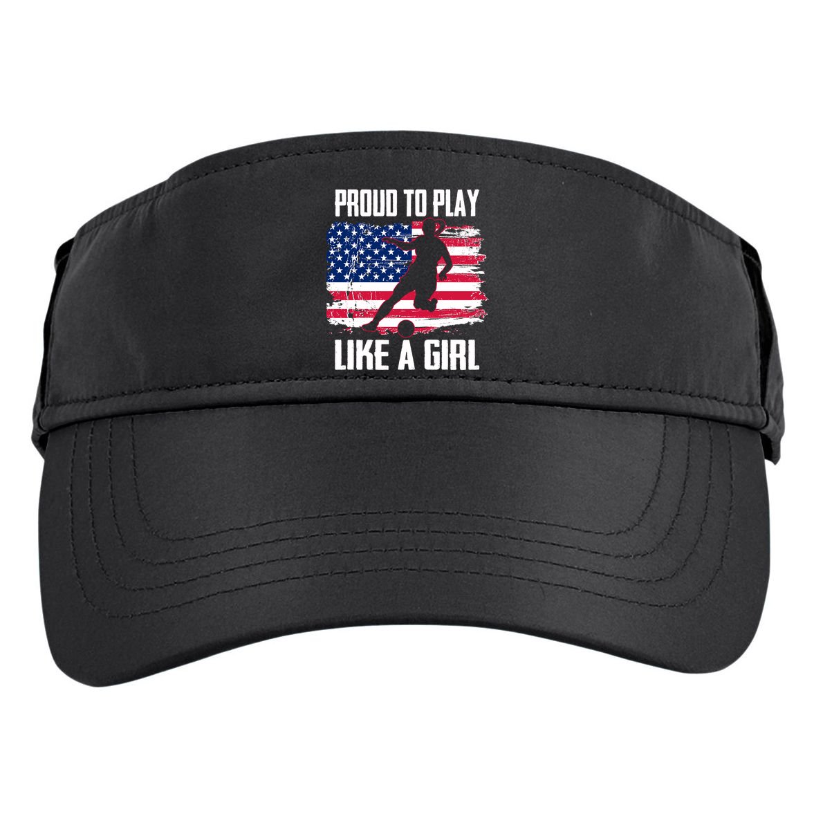 Proud To Play Like A Girl USA Soccer Adult Drive Performance Visor