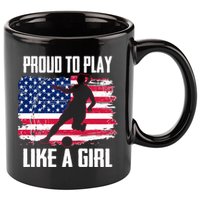 Proud To Play Like A Girl USA Soccer 11oz C Handle Ceramic Mug