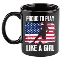 Proud To Play Like A Girl USA Soccer 11oz C Handle Ceramic Mug