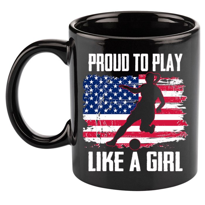Proud To Play Like A Girl USA Soccer 11oz C Handle Ceramic Mug