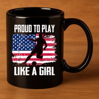 Proud To Play Like A Girl USA Soccer 11oz C Handle Ceramic Mug