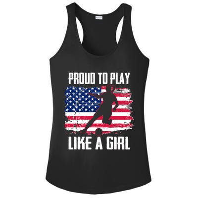 Proud To Play Like A Girl USA Soccer Ladies PosiCharge Competitor Racerback Tank