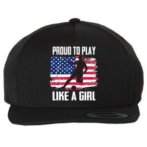 Proud To Play Like A Girl USA Soccer Wool Snapback Cap