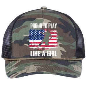 Proud To Play Like A Girl USA Soccer Retro Rope Trucker Hat Cap