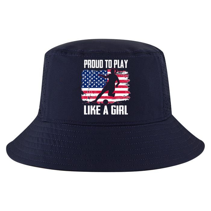 Proud To Play Like A Girl USA Soccer Cool Comfort Performance Bucket Hat