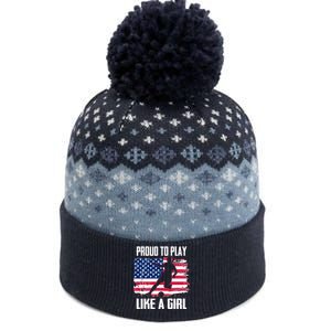 Proud To Play Like A Girl USA Soccer The Baniff Cuffed Pom Beanie