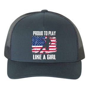 Proud To Play Like A Girl USA Soccer Yupoong Adult 5-Panel Trucker Hat