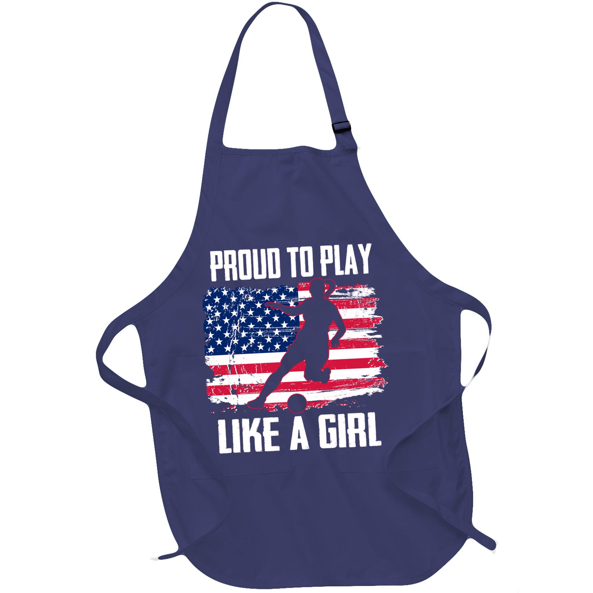 Proud To Play Like A Girl USA Soccer Apron