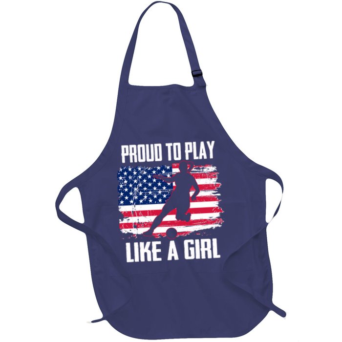 Proud To Play Like A Girl USA Soccer Apron