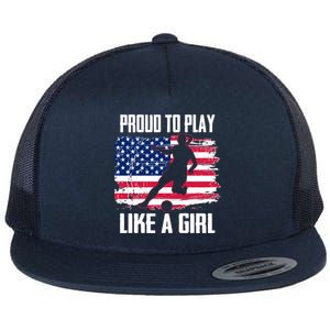 Proud To Play Like A Girl USA Soccer Flat Bill Trucker Hat