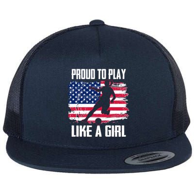 Proud To Play Like A Girl USA Soccer Flatbill Hat