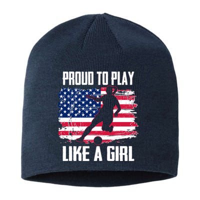 Proud To Play Like A Girl USA Soccer Sustainable Beanie