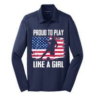 Proud To Play Like A Girl USA Soccer Silk Touch Performance Long Sleeve Polo