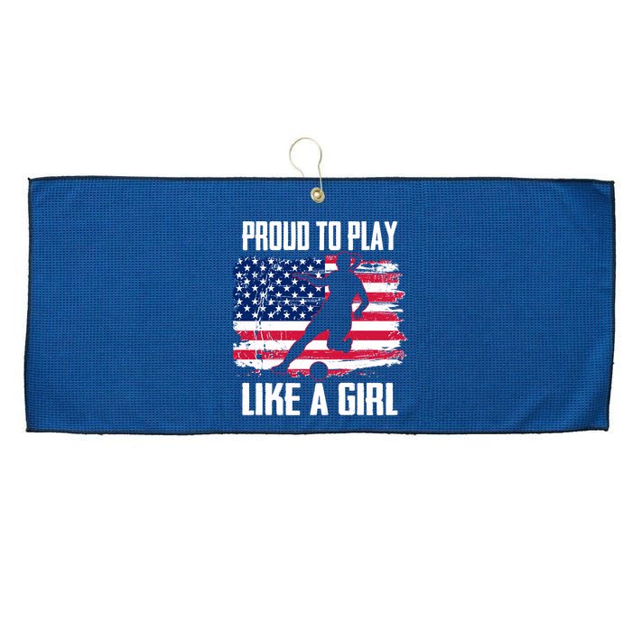 Proud To Play Like A Girl USA Soccer Large Microfiber Waffle Golf Towel