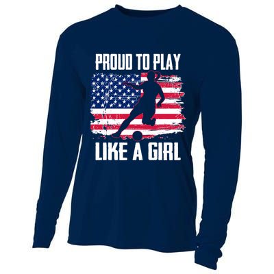 Proud To Play Like A Girl USA Soccer Cooling Performance Long Sleeve Crew