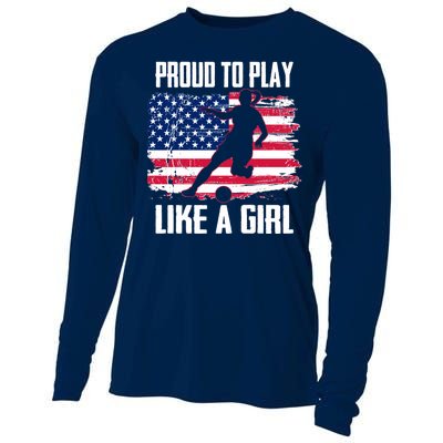 Proud To Play Like A Girl USA Soccer Cooling Performance Long Sleeve Crew