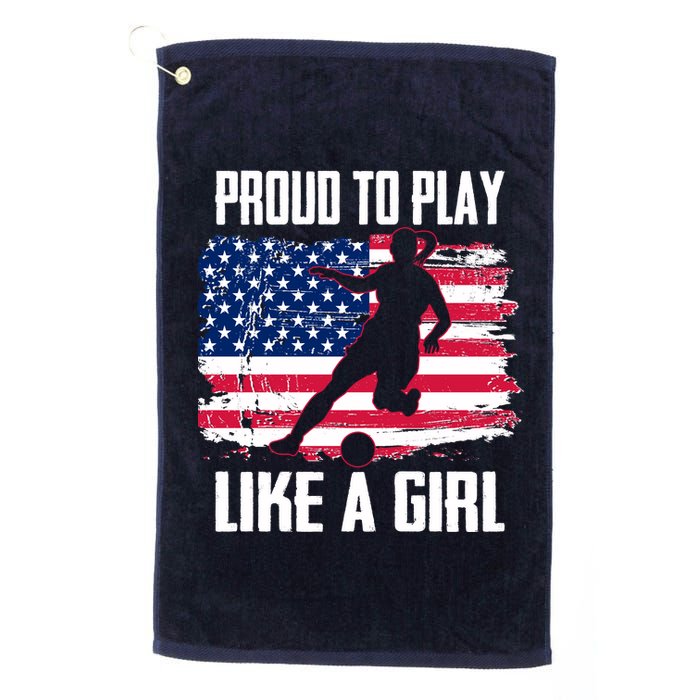 Proud To Play Like A Girl USA Soccer Platinum Collection Golf Towel