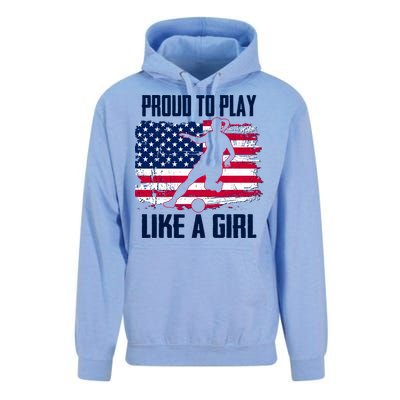 Proud To Play Like A Girl USA Soccer Unisex Surf Hoodie