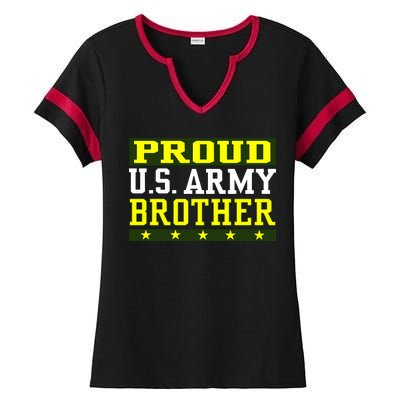 Proud U.S. Army Brother Ladies Halftime Notch Neck Tee