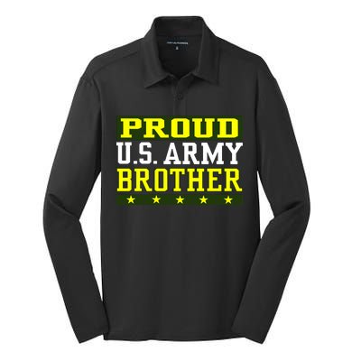 Proud U.S. Army Brother Silk Touch Performance Long Sleeve Polo