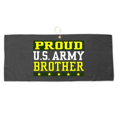 Proud U.S. Army Brother Large Microfiber Waffle Golf Towel