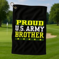 Proud U.S. Army Brother Golf Towel
