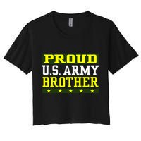 Proud U.S. Army Brother Women's Crop Top Tee