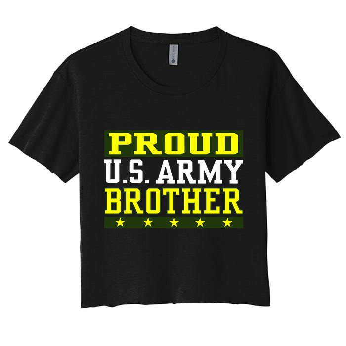 Proud U.S. Army Brother Women's Crop Top Tee