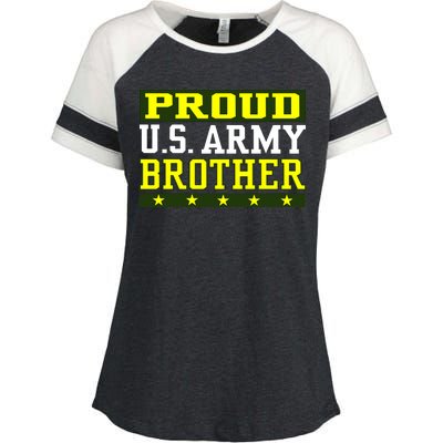 Proud U.S. Army Brother Enza Ladies Jersey Colorblock Tee