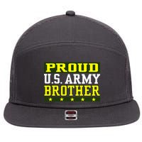 Proud U.S. Army Brother 7 Panel Mesh Trucker Snapback Hat