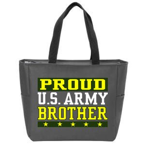 Proud U.S. Army Brother Zip Tote Bag