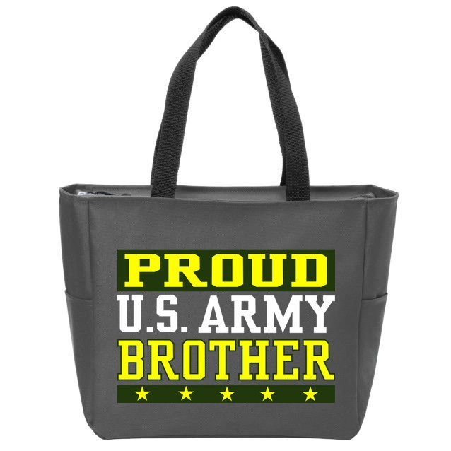 Proud U.S. Army Brother Zip Tote Bag