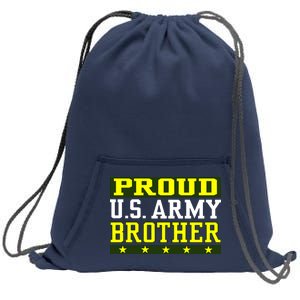 Proud U.S. Army Brother Sweatshirt Cinch Pack Bag