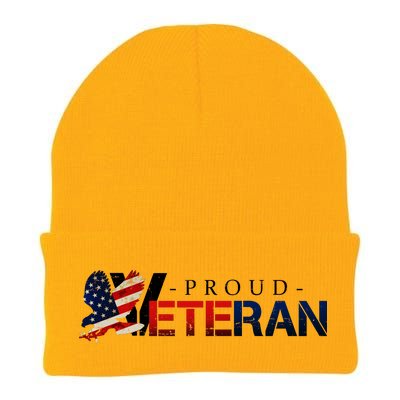 Proud USA Veteran Eagle Knit Cap Winter Beanie