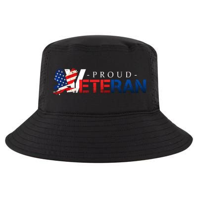 Proud USA Veteran Eagle Cool Comfort Performance Bucket Hat