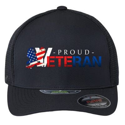 Proud USA Veteran Eagle Flexfit Unipanel Trucker Cap