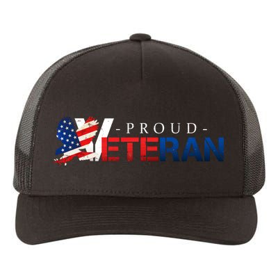 Proud USA Veteran Eagle Yupoong Adult 5-Panel Trucker Hat