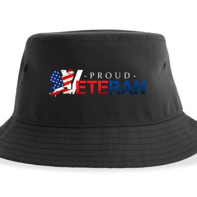 Proud USA Veteran Eagle Sustainable Bucket Hat