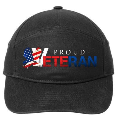 Proud USA Veteran Eagle 7-Panel Snapback Hat