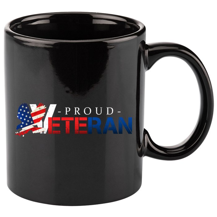 Proud USA Veteran Eagle 11oz C Handle Ceramic Mug