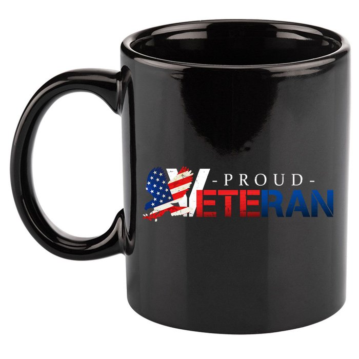 Proud USA Veteran Eagle 11oz C Handle Ceramic Mug